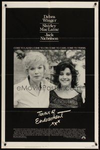 5c842 TERMS OF ENDEARMENT 1sh '83 great close up of Shirley MacLaine & Debra Winger!