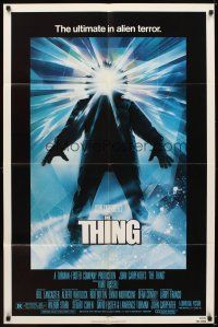 5c857 THING 1sh '82 John Carpenter, cool sci-fi horror art by Drew Struzan!