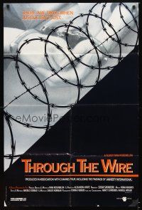 5c865 THROUGH THE WIRE 1sh '90 there are times when justice isn't just, image of razor wire!