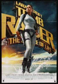 5c875 TOMB RAIDER THE CRADLE OF LIFE advance 1sh '03 sexy Angelina Jolie in spandex!