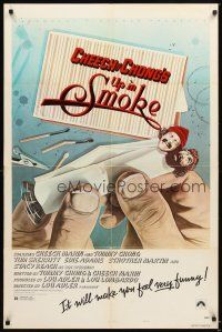 5c923 UP IN SMOKE revised style B 1sh '78 Cheech & Chong marijuana drug classic, great art!