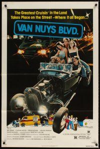 5c928 VAN NUYS BLVD. 1sh '79 sexy teens cruising Los Angeles streets in hot rods!