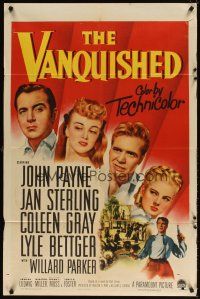 5c930 VANQUISHED 1sh '53 John Payne, Jan Sterling, Coleen Gray, Lyle Bettger