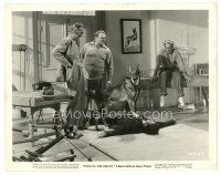 5d357 EYES IN THE NIGHT 8x10 still '42 blind detective Edward Arnold & Friday the dog catch crook!