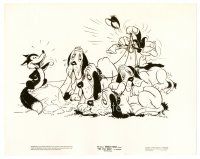 5d381 FOX HUNT 8x10 still '38 Disney, wacky Donald Duck screaming at his bloodhounds!
