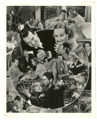 5d431 HANDS ACROSS THE TABLE 8x10 still '35 cool montage of Fred MacMurray & sexy Carole Lombard!