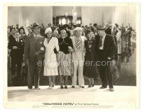 5d448 HOLLYWOOD HOTEL 8x10 still '38 Dick Powell, Lola Lane & top cast standing arm-in-arm!