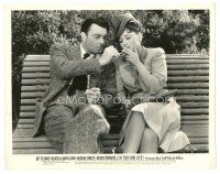 5d473 IN THIS OUR LIFE 8x10 still '42 George Brent lights cigarette for Olivia De Havilland!