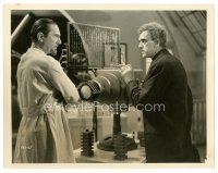 5d477 INVISIBLE RAY 7.75x10 still '36 best close up of Boris Karloff & Bela Lugosi by the machine!