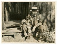 5d485 IT'S A GIFT deluxe 7.75x10 still '34 dejected W.C. Fields sits on porch consoled by pet dog!