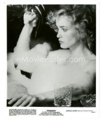 5d034 JESSICA LANGE 8x10 still '82 sexy close up naked in bathtub as Farmer from Frances!
