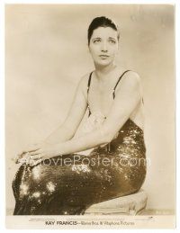 5d546 KAY FRANCIS 7.5x10 still '30s great full-length portrait in sexy sequined dress!