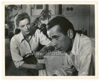 5d550 KEY LARGO 8x10 still '48 great close up of sexy Lauren Bacall staring at Humphrey Bogart!