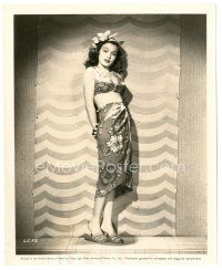 5d592 LOIS COLLIER 8x10 still '44 full-length sexy portrait wearing cool tropical sarong!