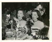 5d601 LORETTA YOUNG/ROSALIND RUSSELL deluxe 8x10 still '49 dressed alike in wild outfits by Beerman