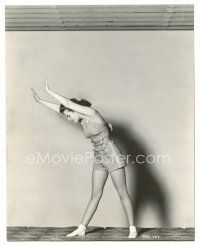 5d665 MILDRED COLES 7.5x9.5 still '41 the sexy actress full-length close up doing exercises!