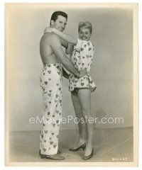 5d736 PAJAMA GAME 8x10 still '57 full-length posed portrait of sexy Doris Day & John Raitt!