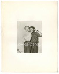 5d745 PAUL ANKA candid 8x10 still '42 clowning around with Elinor Donahue on Girls' Town set!