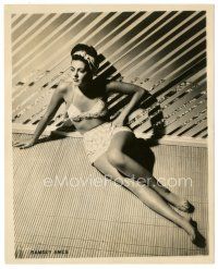 5d769 RAMSAY AMES 8x10 still '46 cool image in sexy swimsuit against geometric background!