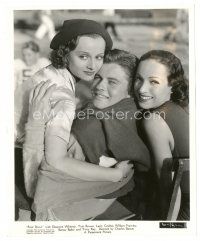 5d808 ROSE BOWL candid 8x10 still '36 Tom Brown w/ sexy Eleanore Whitney & Priscilla Lawson on set!