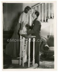 5d840 SHE HAD TO SAY YES 8x10 still '33 romantic c/u of Loretta Young & Lyle Talbot on stairs!