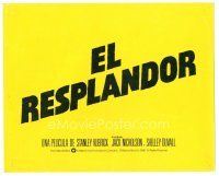 5d104 SHINING color Spanish/U.S. 8x10 still '80 Stanley Kubrick classic, title card image!