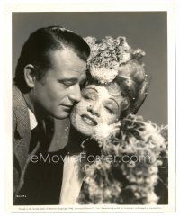 5d870 SPOILERS 8x10 still '42 best romantic close up of sexy Marlene Dietrich & John Wayne!