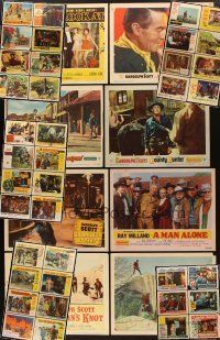 5e028 LOT OF 46 LOBBY CARDS '50s-60s great images from a variety of different movies!