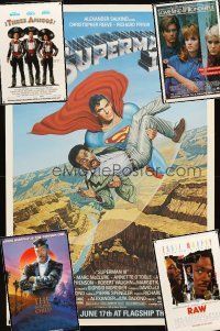5e066 LOT OF 5 UNFOLDED HALF SUBWAY POSTERS '80s Superman III, Three Amigos & more!