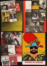 5e091 LOT OF 16 UNFOLDED AND FORMERLY FOLDED THRILLER AND SUSPENSE CZECH POSTERS '80s cool art!