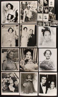 5e136 LOT OF 24 MERLE OBERON 8X10 REPRO STILLS '80s many portraits of the pretty actress!