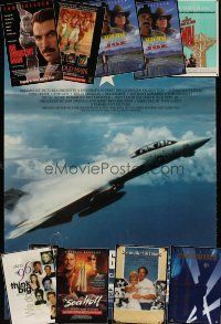 5e150 LOT OF 10 UNFOLDED AND FORMERLY FOLDED TV & VIDEO POSTERS '80s-00s Top Gun + more!