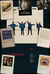 5e151 LOT OF 8 UNFOLDED BEATLES SPECIAL & COMMERCIAL POSTERS '80s-90s John, Paul, Ringo & George!