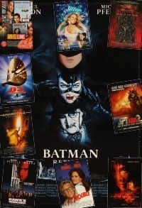 5e163 LOT OF 34 UNFOLDED MOSTLY VIDEO ONE-SHEETS '92 -'02 Batman Returns, Kiss of the Dragon & more!