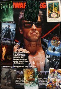 5e182 LOT OF 12 UNFOLDED ONE-SHEETS '82 - '05 Terminator, Matrix foil teaser & more!