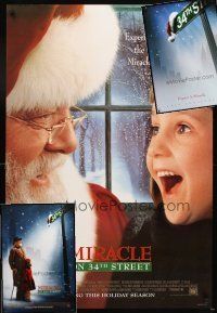 5e188 LOT OF 3 UNFOLDED ONE-SHEETS FROM MIRACLE ON 34TH STREET '94 Attenborough as Kris Kringle!