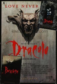 5e189 LOT OF 3 UNFOLDED ONE-SHEETS FROM BRAM STOKER'S DRACULA '91 great vampire images!