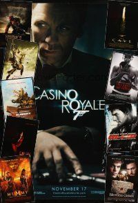 5e209 LOT OF 21 UNFOLDED DOUBLE-SIDED ONE-SHEETS '05 - '08 Casino Royale, Hellboy II & more!