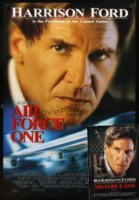 5e219 LOT OF 2 UNFOLDED DOUBLE-SIDED ONE-SHEETS FROM AIR FORCE ONE '97 President Harrison Ford!