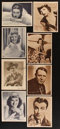 5e118 LOT OF 8 STANDARD OIL 8X10 STAR PHOTOS '40s wonderful portraits of top stars of the day!