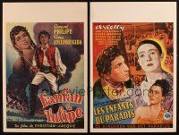 5e096 LOT OF 2 UNFOLDED REPRO BELGIAN POSTERS BACKED ON FOAMCORE '80s Children of Paradise!