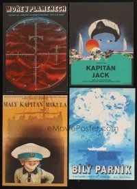 5e095 LOT OF 4 FOLDED AND UNFOLDED CZECH POSTERS WITH NAUTICAL IMAGES '80s great seafaring art!
