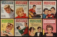 5e047 LOT OF 8 MOTION PICTURE MAGAZINES '50s ElizabethTaylor, Doris Day, Janet Leigh & more!