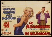 5f265 LET'S MAKE LOVE Belgian '60 different art of super sexy Marilyn Monroe & Yves Montand!