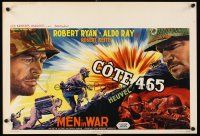 5f267 MEN IN WAR Belgian '57 cool different art of Robert Ryan & Aldo Ray fighting in Korea!