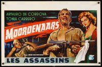 5f290 VIOLENT & THE DAMNED Belgian '62 Maos Sangrentas, Arturo de Cordova, escape now or die!