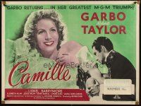 5f379 CAMILLE British quad R50s great close up of Greta Garbo & with Robert Taylor!