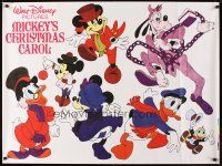 5f402 MICKEY'S CHRISTMAS CAROL printer's test British quad '83 Disney, Mickey Mouse, Scrooge McDuck