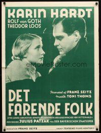 5f461 DIE BLONDE CHRISTL Danish '33 cool image of pretty Karin Hardt, Rolf von Goth!