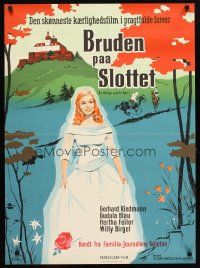 5f462 DIE HEILIGE UND IHR NARR Danish '58 Gerhard Riedmann, Gudula Blau, Stilling art of bride!